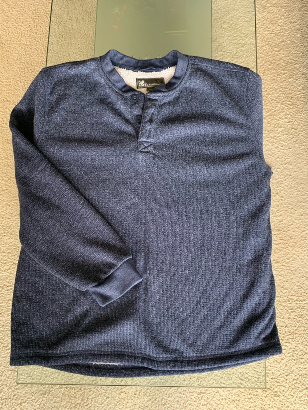 💙 BC Clothing Co Navy Waffle Sherpa Fleece Lined Top